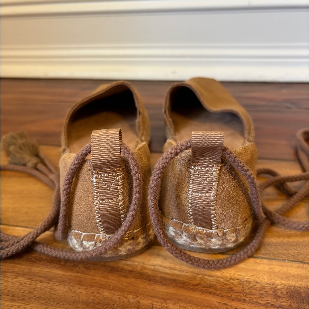 TOMS Women's Tan Katalina Espadrille Shoes with Tie-Up Straps Size 6 - Picture 8 of 10
